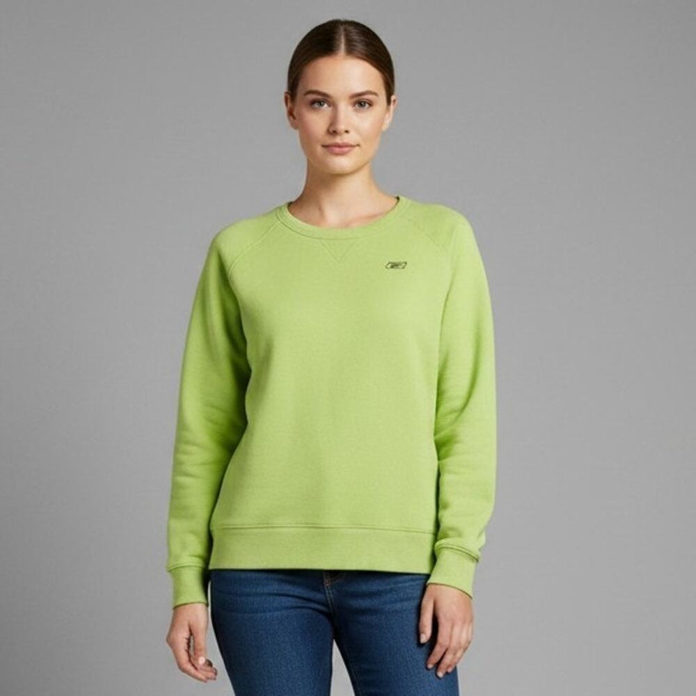Reebok Sweater Women's Size Medium LOGO Classic Core Crew Neck Green Cozy